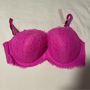 Victoria's Secret Vibrant Pink Lace Bra